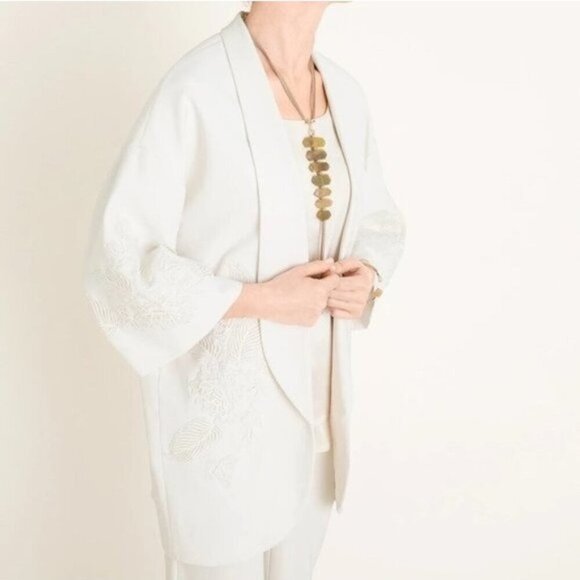 Chico's Jackets & Blazers - NWT Chico's Black Label Lace-Applique Jacket